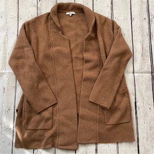 Madewell wool blend open front knit cardigan